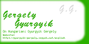 gergely gyurgyik business card